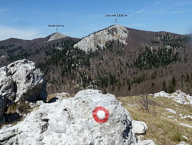 Nebesa, Crni vrh i Primorski Klek